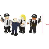 Bigjigs Toys Bigjigs Speelgoed: Politieagenten en gevangene, 3 stuks, meerkleurig