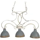 Clayre & Eef hanglamp, 60x15x42 cm, grijs, ijzer
