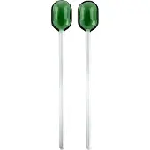 Muurla saladebestek glas 2-pack Green-clear