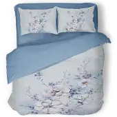 Eleganzzz Dekbedovertrek Micropercal Spring Dreams - blue 240x200/220cm