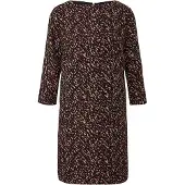Comma Jurk beige / zwart