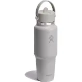 Hydroflask - Wide Flex Straw Travel Bottle - Drinkfles 946 ml, grijs
