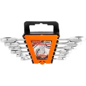 Richmann Ringsleutelset met Ratel - 6 Delig - Chrome Vanadium