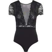 Pieces Shirt body 'Sicca' zwart