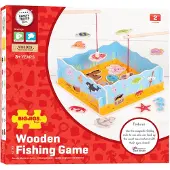 Bigjigs houten visspel / hengelspel vissen hengelen spel groot