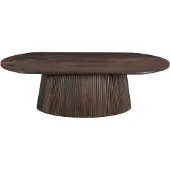 LivingFurn salontafel salvator walnut oval 120 mangohout