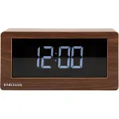 Karlsson Tafelklok Boxed LED | KARLSSON hout naturel 25x12.5x7 cm tafelklokken | NADUVI