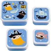 A Little Lovely Company Broodtrommel Set - 4 stk - Piraten - - OneSize - Broodtrommels