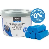 Creall Supersoft boetseerklei - blauw - hersluitbare emmer - 1750 gram - glutenvrij - gemaakt in Nederland