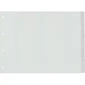 Kangaro tabbladen - A3 - PP 120 micron - grijs - 4-gaats - 5-delig venster - dwars - G305F-B