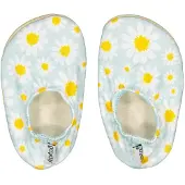 SLIPSTOP kinder schoenen met madeliefjes lichtblauw maat 33/35