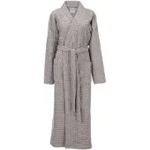 Zohome Luxe Wafel Badjas - Melange Grey Melange Grey / L