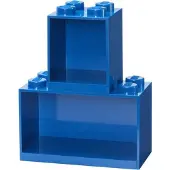 LEGO - Iconic Wandschap Brick 4 en 8 - Polypropyleen - Blauw