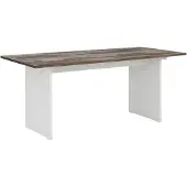 DOMUS Morgan-Eettafel - 180 cm - Bruin/Wit