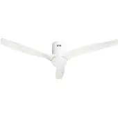 Hombli Smart Ceiling Fan & Light - White & White Wood
