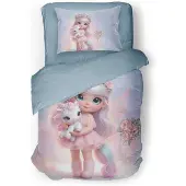 Eleganzzz Kinder Dekbedovertrek Micropercal Princess Nights - multi 140x220/240cm