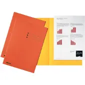 Esselte inlegmap karton met gelijke kanten en lijnbedrukking oranje A4 (100 stuks)