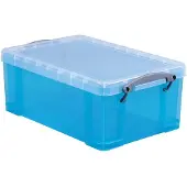 Really Useful Boxes Really Useful Box 9 liter transparant helblauw