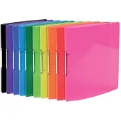 Exacompta Iderama ringmap, voor ft A4, Uit PP met softcover, 2 ringen van 15 mm, geassorteerde kleuren - 20 stuks