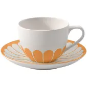 Villeroy & Boch Kaffeetasse mit Untertasse Fleur Couleur 160 ml
