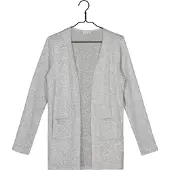 Name it Gebreid vest 'Victi' grijs gemêleerd