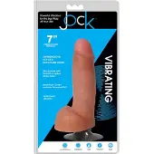 Jock 7 Inch Vibrating Dong with Balls - Beige