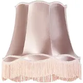 QAZQA Zijden lampenkap roze 45/30/44 - Granny
