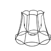 QAZQA Metalen lampenkap zwart 40/31 - Granny Frame