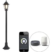 QAZQA Smart lantaarn zwart 122 cm incl. Wifi ST64 - New Haven