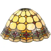 LumiLamp Lampenkap tiffany Ø 25x15 cm rood glas driehoek glazen lampenkap