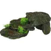 Ebi Aqua Della Aquarium Ornament Steen met Planten - 28,5x16,5x10,5cm