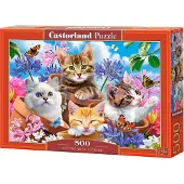 Castorland Kittens with Flowers Puzzel (500 stukjes)