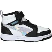 Puma Rebound V6 Mid Space Belle meisjes sneakers zwart lila maat 28