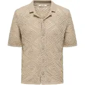 Only & Sons Gebreid vest 'ONSKOLMAR' beige