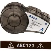 Brady M21-500-595-BR tape vinyl | wit op bruin | 12,7mm x 6,40m
