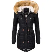 NAVAHOO Winterparka 'La Viva' zwart