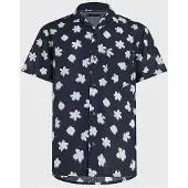Tommy Hilfiger Regular Fit Overhemd Korte mouw Marine