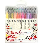 Pentel Set Sign Twin SESW30C brushpennen (24 stuks)