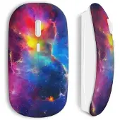 MANIACASE Draadloze Muis Galaxy multicolor achtergrond