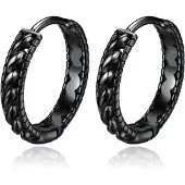 LGT JWLS Twisted Rope Oorringen - Zwart