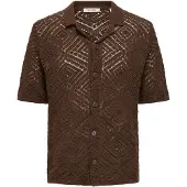 Only & Sons Gebreid vest 'ONSKolmar' donkerbruin