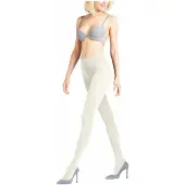 Falke Softmerino eenkleurig wol katoen panty dames wit - maat 48-50
