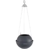 Lechuza BOLA color 32 - Plantenbak - met uitneembare binnenbak - met bewateringssysteem - ALL-IN-ONE set met LECHUZA-PON - leisteengrijs