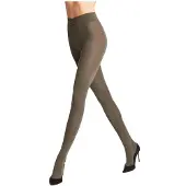 Falke Softmerino dik elastisch zonder motief effen comfortabel elegant warm winter zacht Merinowol Katoen Groen Dames panty - Maat 40-42
