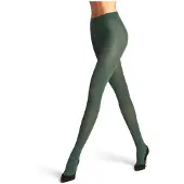 Falke Pure Matt eenkleurig materiaal ondoorzichtig 50 DEN panty dames groen - maat M-L