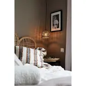 PR Home Hanglamp Cebu, dimbaar, hout licht, Woon-/ Eetkamer, Hout, Landelijk, Hanglamp