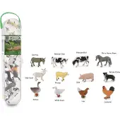 Collecta Figurine Mini Set - 12 Boerderijdieren - Boerderijdieren - Handgeschilderd - Miniatuur