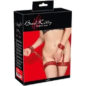 Bad Kitty - handboeien set - handen aan dijen - rood