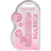 Realrock - realistische dildo - transparant roze - 15cm