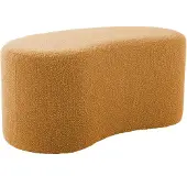 Leitmotiv Poef Ada Wave - Geel - 80x43x36cm - Scandinavisch